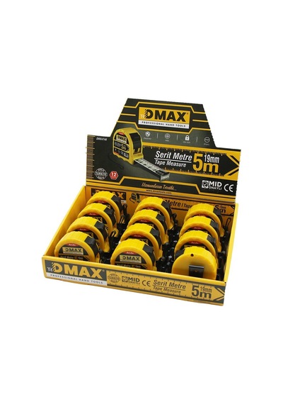 Dmax Dmx-4746 Çelik Şerit Metre 5m X 19mm- 12'li Paket Diğer