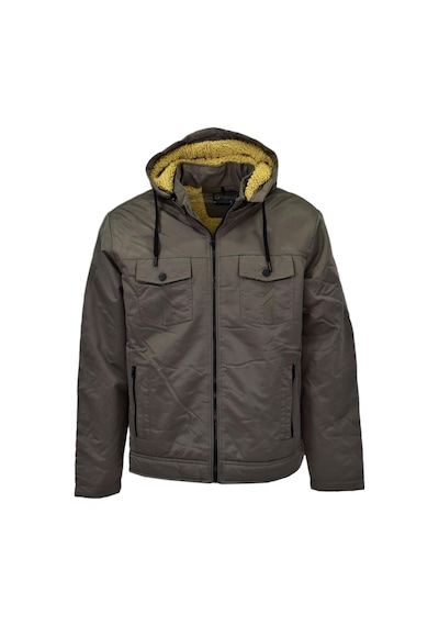 Erkek Spor Kapüşonlu Mont Bgl-st03938 VİZON
