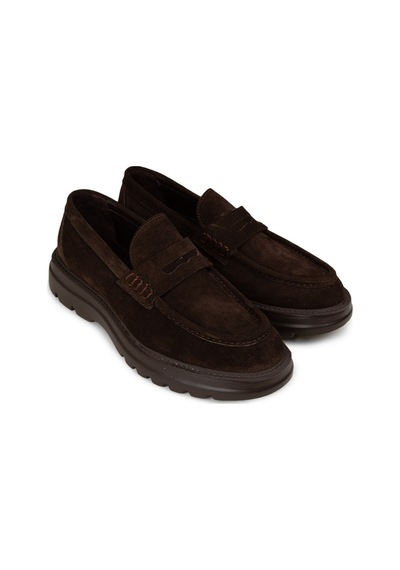 Deery Erkek Hakiki Süet Kahverengi Loafer Ayakkabı - 02006mkhve03 Kahverengi