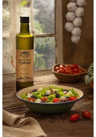 1001 Çiftliği Natural Sızma Soğuk Sıkım Zeytinyağı 500ml