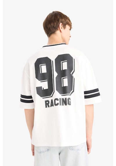 Defacto Loose Fit Bisiklet Yaka Baskılı Kısa Kollu Tişört F0188ax25smer105 Ekru Defacto Loose Fit Bisiklet Yaka Baskılı Kısa Kollu Tişört F0188ax25smer105 Ekru