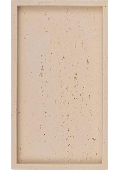 The Mia Travertine Banyo Tepsisi Bej 28x16x3 Cm Çok renkli