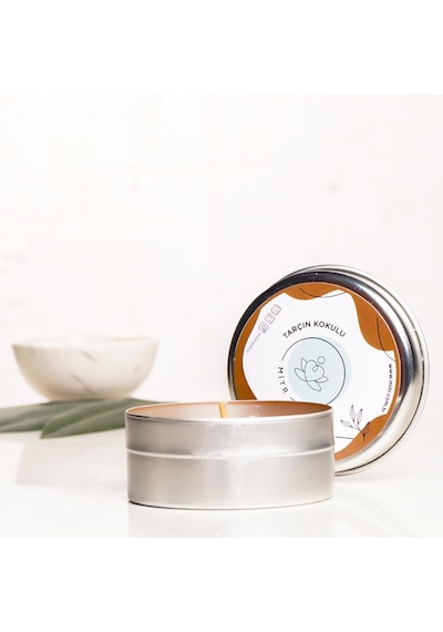 Mitr Tarçın Aromalı Metal Mum Çok Renkli