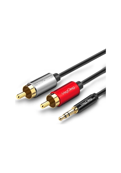 3.5mm Aux To 2 Rca Ses Kablosu 2 Metre