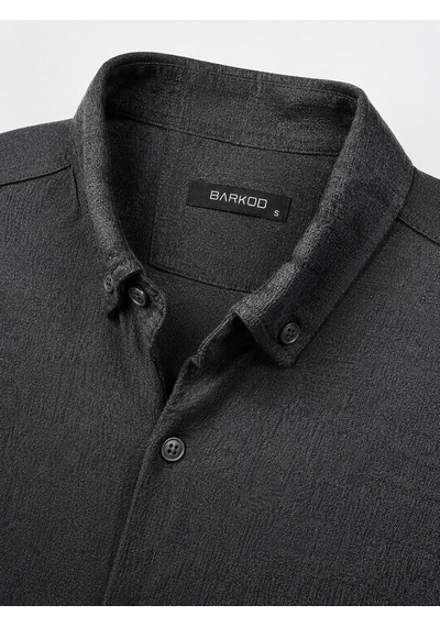 Classics Men Plus Barkod Uzun Kol Slim Fit Erkek Esnek Gömlek - 7681 Siyah Classics Men Plus Barkod Uzun Kol Slim Fit Erkek Esnek Gömlek - 7681 Siyah