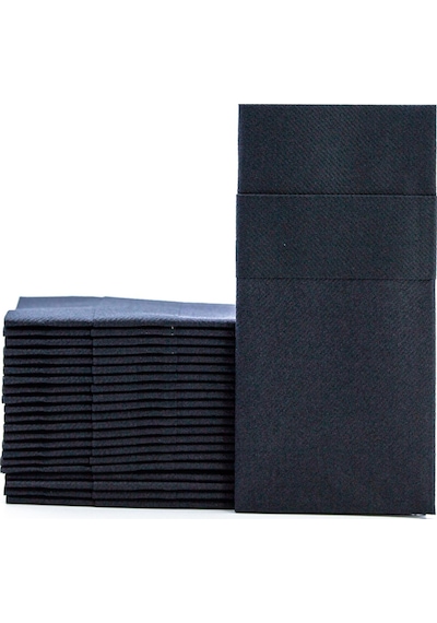 Siyah Cepli Aır Touch Peçete 12 Adet 40x40