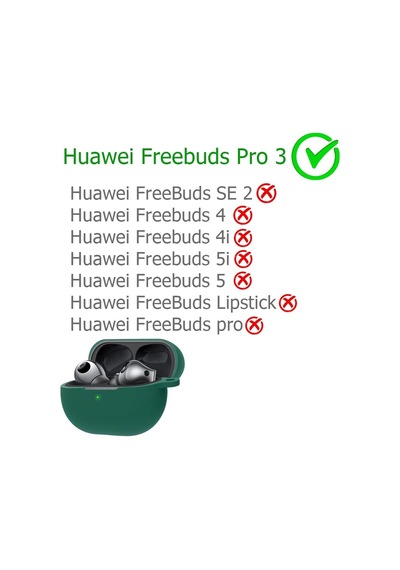 Huawei Freebuds Pro 3 İle Uyumlu Kulaklık Kılıf Darbeye Dayanıklı Silikon Yumuşak Koruyucu Toz Ve Kirden Koruyan Huawei Freebuds Pro 3 İle Uyumlu Siyah