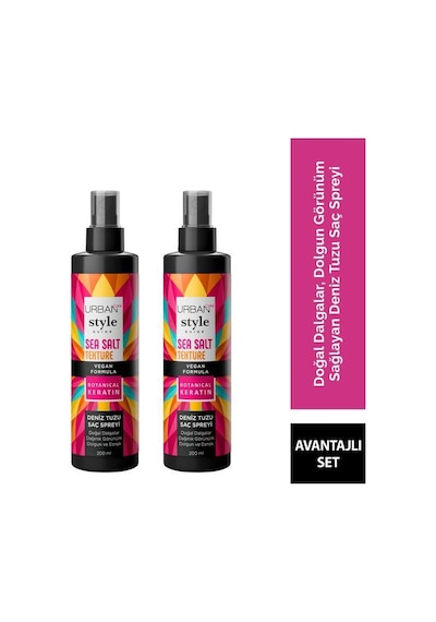 Urban Care Style Guide Deniz Tuzu Etkili Doğal Dalga Sağlayan Saç Spreyi 2 x 200 ML