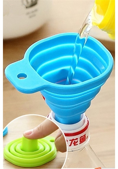 Mini Akordiyon Huni Katlanabilir Huni 7x7x9cm Silikon Diğer