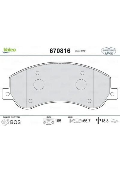 Vw Amarok On Fren Balatasi 2.0 Bitdi 2012-2017 Valeo 670816