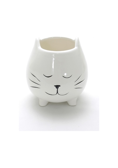 T.concept Kedi Figürlü Ayaklı Porselen Saksı