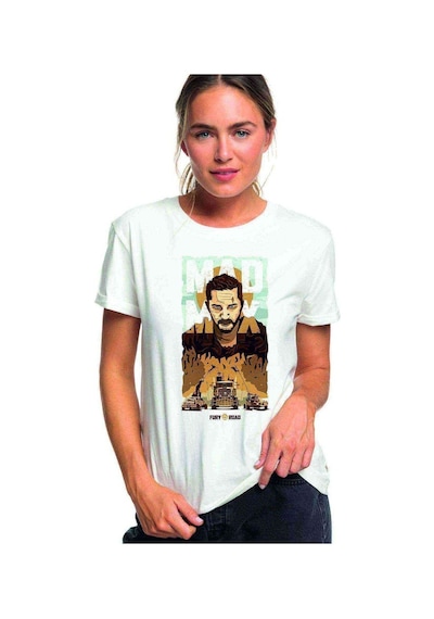 Mad Max Baskılı Beyaz Kadın Tshirt