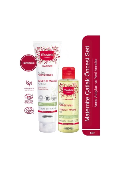 Mustela Maternite Çatlak Öncesi Seti - Çatlak Kremi & Yağı