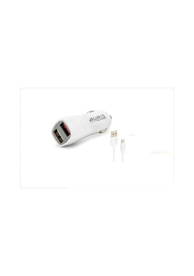 Auris Ars-cr01 2.4a Micro Usb 2li Giriş Araç Şarj Başlığı Ve Kabl