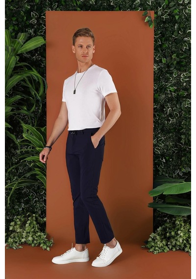 Efor P 1121 Slim Fit Lacivert Spor Pantolon Lacivert