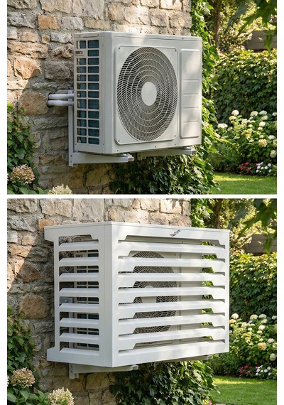 Klima Motoru/dış Ünite Gizleme/koruma Kafesi Xl 120x62x150 H Stage Beyaz