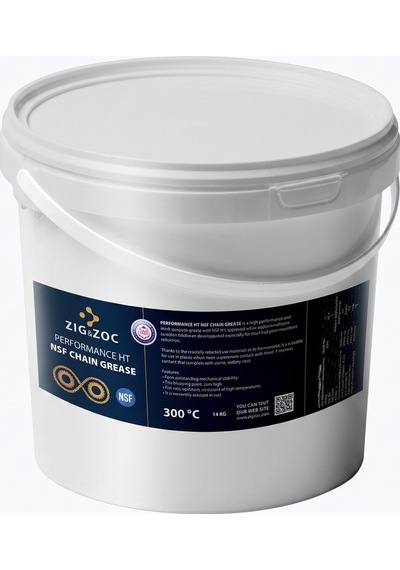 Zıg&zoc Nsf Gıda Onaylı Yüksek Isı Zincir Gresi 300 Derece - 14 Kg