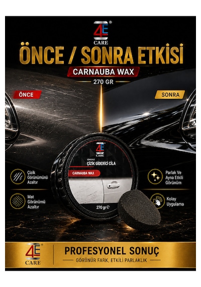 4e Ultimate Polish: Profesyonel Çizik Giderici, Boya Temizleyici Ve Ayna Etkili Cila Seti - 270 Gr Sünger & Bez li
