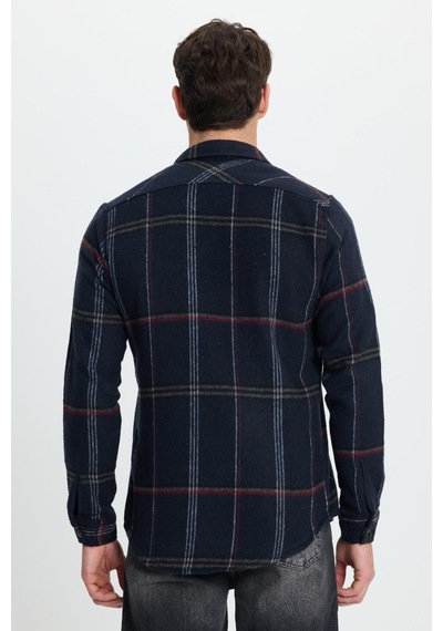 Tudors Erkek Slim Fit Dar Kesim Kareli Cepli Siyah Oduncu Gömlek-41791 Çok Renkli Tudors Erkek Slim Fit Dar Kesim Kareli Cepli Siyah Oduncu Gömlek-41791 Çok Renkli