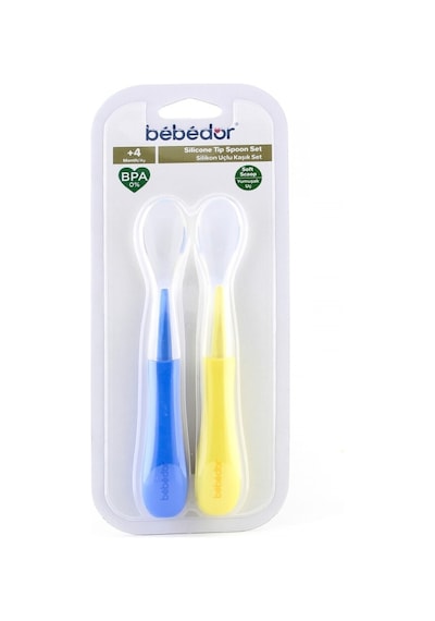 Bebedor 2Li Silikon Uçlu Mama Kaşığı 8554 Renkli Çok Renkli
