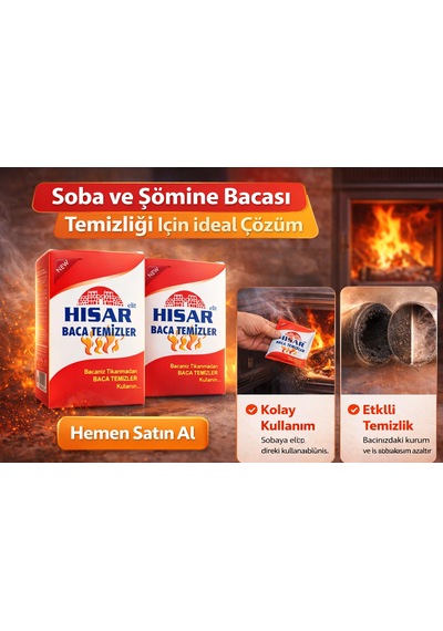 Hisar Elit Baca Temizleyici Soba Ve Şömine İçin Kurum Temizleme Ürünü