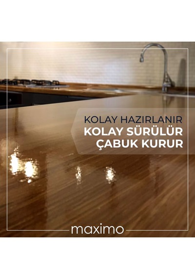 Bianca Maximo Solvent Bazlı Parlak Sıvı Cam 500 Ml Ve Kadife Vernik Rulosu Seti