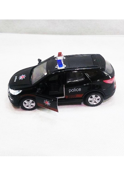 Işıklı Ve Sesli Polis Arabası Çek Bırak - Metal Model Suv Polis Aracı 1:36 Çok Renkli