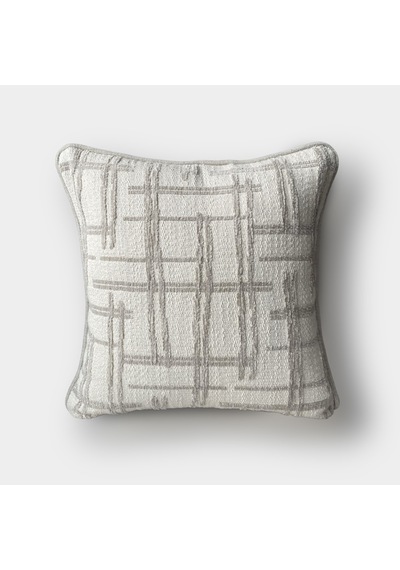 "grid" Desenli Kırlent Kılıfı - 45x45 - Bej Bej