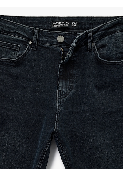 Koton Cepli Straight Fit Düz Paça Jean Pantolon - Straight Fit Mark Jeans Koyu İndigo 7wam40029nd Koton Cepli Straight Fit Düz Paça Jean Pantolon - Straight Fit Mark Jeans Koyu İndigo 7wam40029nd