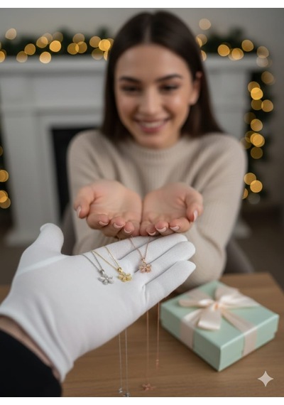 925 Ayar Papatya Silver Doğum Taşlı Sedef Çiçek Kolye.rose.gold.rodaj Gümüş