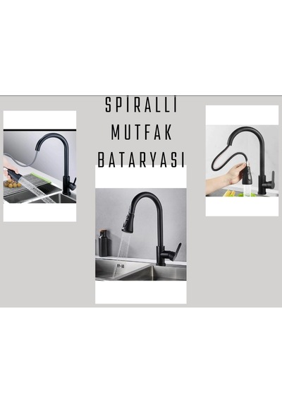 Faumix Spiralli Sıcak Soğuk Su Girişli Mutfak Bataryası