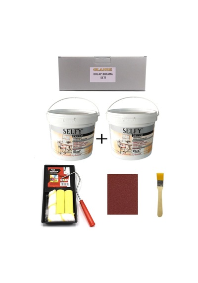 Rich Selfy Decor 1 X2 Kg Antik Beyaz Kendinden Vernikli Rulofırça Setitavalı Genel Amaçlıboyama Set