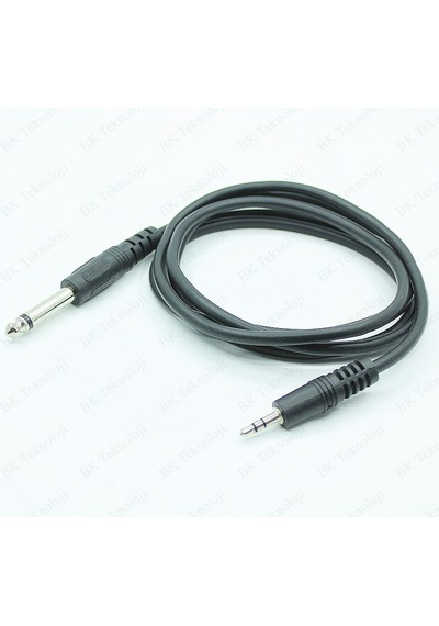 3.5 mm TRS Stereo Erkek - 1/4 (6.35 mm) TS Mono Erkek Ses Kablosu