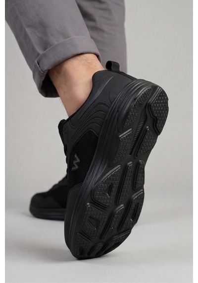 Liarca Comfy Step Siyah Günlük Spor Sneaker Kaymaz Taban Konfor Serisi Erkek Ayakkabı