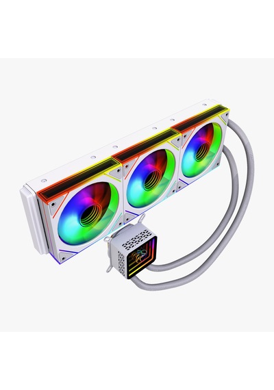 Gametech Ahd360w V2 Argb Aynalı Fan 360mm Sonsuzluk Aynalı Beyaz Sıvı Soğutma