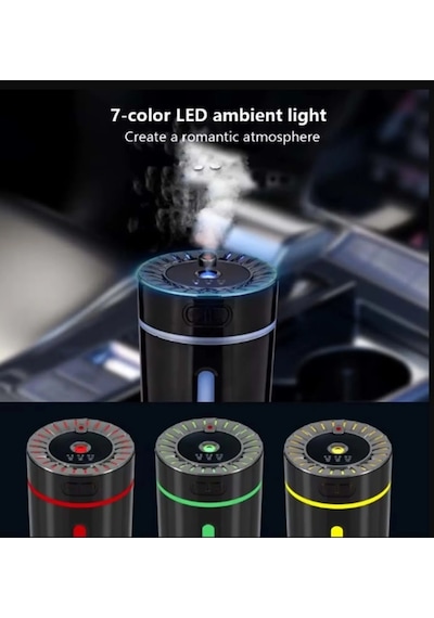 Katjmer Kt-h10 Şarjlı 7 Renkler Yıldızlı Gökyüzü Lamba İle Led Usb Araba Hava Nemlendirici