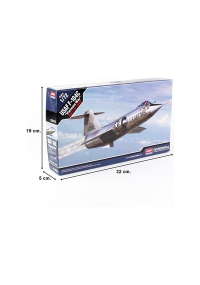 Academy 12576 1/72 Ölçek, Usaf F-104c Vietnam Savaşı Savaş Uçağı, Plastik Model Kiti-55927