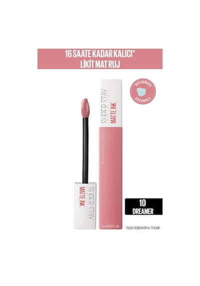 Maybelline New York Super Stay Matte Ink Likit Ruj 10 Dream