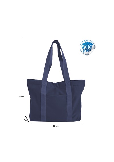 Tuttobene Trendy Tote Omuz Çantası Çıtçıtlı Çok Gözlü Günlük Kullanım Tb023 Lacivert