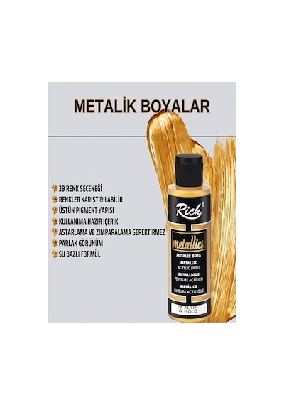 Rich Mastermix Akrilik Boya 6 Renk 60 Ml 1 Paket Metalik Renkler Akrilik Boya 6 Lı Profesyonel Tuval Canvas Çok Renkli Rich Mastermix Akrilik Boya 6 Renk 60 Ml 1 Paket Metalik Renkler Akrilik Boya 6 Lı Profesyonel Tuval Canvas Çok Renkli