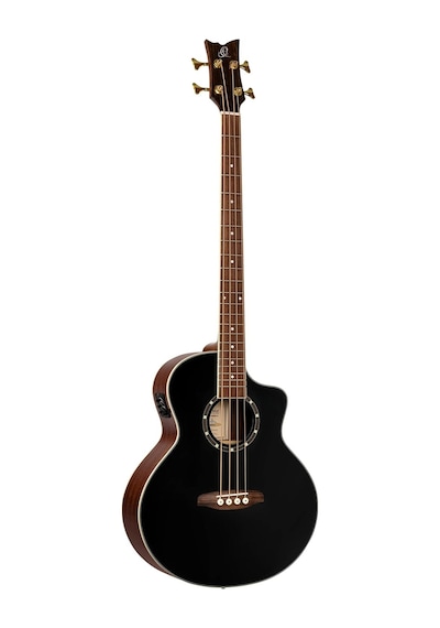 Ortega D8ce-4 Deep Series 8 Elektro Akustik Bas Gitar Siyah Maun