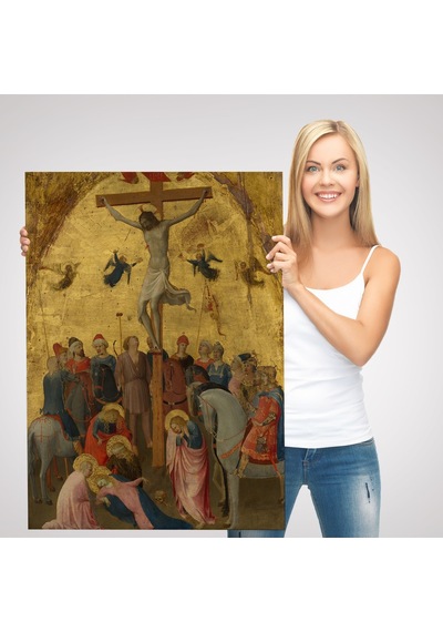 Fra Angelico Çarmıha Geriliş Tablosu, Çaucifixion Jesus Christ -6396 70 X 100
