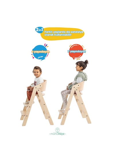 Mamatoyz My Chair OnlyChair NATURAL Mama Sandalyesi Sadece Sandalye Natural