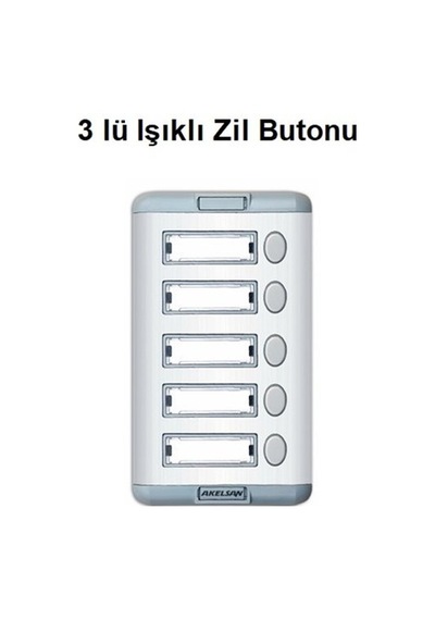 3 Lü Işıklı Zil Butonu