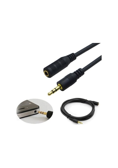Kulaklık Uzatma Kablosu 3.5Mm Ses Dişi Erkek Altın Uç 3M Metre (330924489)