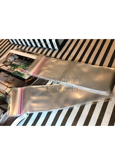 7x20 Cm Kapak Payı Dahil Kendinden Yapışkanlı Jelatin Poşet Bantlı Şeffaf Opp Torba Paket 50l