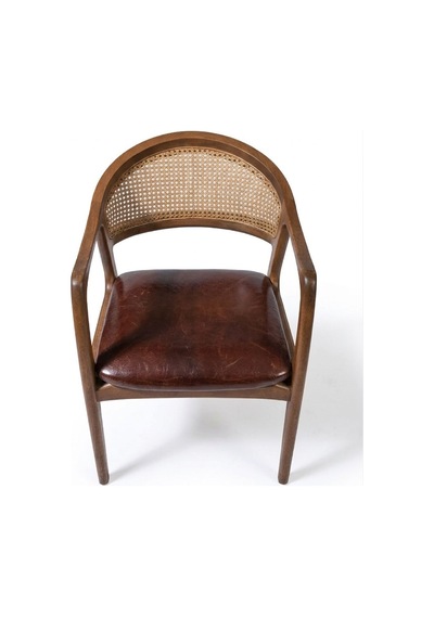 Kensington Rattan İskandinav Ahşap Sandalye Ceviz