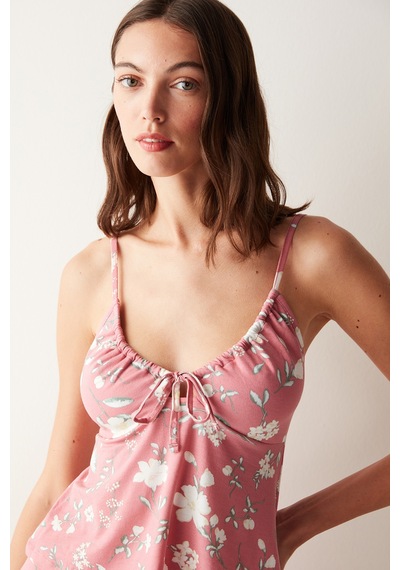 Penti Floral Atlet Pembe Pijama Üstü Gülkurusu