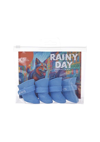 M-pets Rainy Day Köpek Ayakkabısı Mavi Medium 4,5x3,4 Cm 244-54040.03