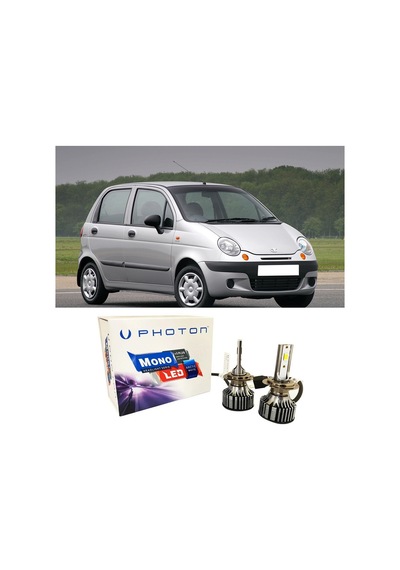 Daewo Matiz Led Xenon Uzun + Kısa Far Ampulü H4 Mono Yeni Seri Beyaz